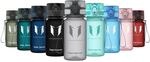 Sparrow Trinkflasche 500ml/750ml/1L - BPA-frei Tritan Wasserflasche 1-Klick 