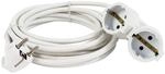 REV Verl&auml;ngerungskabel mit Doppelkupplung, Verl&auml;ngerung 3m, 3680W, Weiss