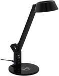 EGLO LED Tischlampe Banderalo, 1 flammige Schreibtischlampe | mit QI Ladestation,
