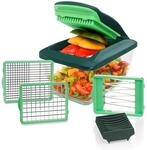 Genius Nicer Dicer Chef S Kombi-Set Premium (7 Teile) in gr&uuml;n mit Hobeleinsatz