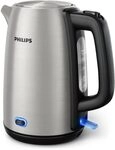 Philips Viva Collection HD9353/90 Elektrischer Wasserkocher, Edelstahl, 1,7 L,...