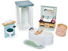 Tender Leaf Toys Badezimmer (Material Holz, Kinderspielzeug, Puppenmöbel,