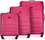 WITTCHEN Globe Line Reisekoffer 3teiliges Kofferset Rollkoffer Trolley Handgep&auml;ck
