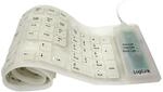 Logilink Tastatur Flexibel Wasserfest USB + PS/2 wei&szlig;