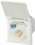 ProPlus 373504 CEE-Einspeisestecker Einbau Eckig Wei&szlig; Einbaustecker Breite 10,5cm x