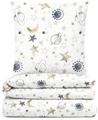 biberna Premium Biber Bettw&auml;sche 135x200 cm wei&szlig; | Biber 2-teilig mit...