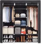 SONGMICS Kleiderschrank, Faltbare Garderobe, 45 x 150 x 175 cm | Stoffschrank, mit