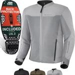 SHIMA OpenAir Motorrad Jacke Herren mit Protektoren AirForce R&uuml;ckenprotektor