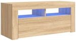 vidaXL TV Schrank mit LED-Leuchten Lowboard Fernsehschrank Fernsehtisch...