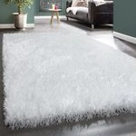 Paco Home Hochflor Teppich Wohnzimmer Schlafzimmer Shaggy Einfarbig Flauschig Modern,