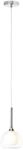 BRILLIANT Lampe Hadan Pendelleuchte 10cm chrom/wei&szlig;-transparent | 1x D45, E14,