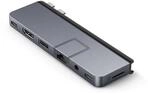 HyperDrive HD575-GRY-GL DUO PRO 7-in-2 USB-C Hub - Grau