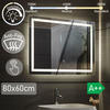Aquamarin® LED Badspiegel - 80 x 60 cm, Beschlagfrei, Dimmbar, EEK A++,