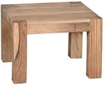 Wohnling Couchtisch Massiv-Holz Akazie 60 cm breit Wohnzimmer-Tisch Design braun