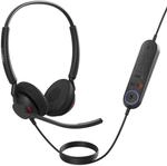 Jabra Engage 40 kabelgebundenes Stereo-Headset mit Inline Anrufsteuerung,
