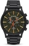 Nixon Herren-Armbanduhr Sentry Chronograph Quarz Edelstahl beschichtet A3861032-00