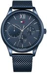 Tommy Hilfiger Multi Zifferblatt Quarz Uhr f&uuml;r Herren mit Blaues Edelstahlarmband -