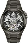 Bulova Herren Fashionuhr Maquina in der Farbe Schwarz mit Edelstahlarmband,
