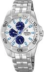Festina Herren Uhr Analog aus Edelstahl 316L Silber - Quarzwerk - Mineralglas mit