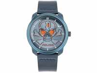 Police Unisex Erwachsene Analog Quarz Uhr mit Leder Armband PL15714JSBL.03