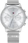 Tommy Hilfiger Multi Zifferblatt Quarz Uhr f&uuml;r Damen mit Silbernes