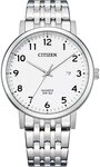 Citizen Sports Herren Armbanduhr aus Edelstahl in der Farbe Silber-Wei&szlig; 40,5mm,