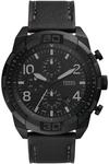 Fossil Bronson uhr f&uuml;r Herren, Chronographenwerk mit Leder- oder Edelstahlarmband,