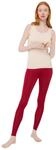 Engel Natur, Damen Leggings, Wolle Seide, Gr. 34-48 (34/36, Malve)