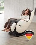 WELCON EASYRELAXX Massagesessel Braun mit L-Shape, Knet- & Klopfmassage 