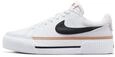 Nike Damen Court Legacy Lift Sneaker, White Black Hemp Team Orange, 37.5 EU