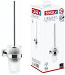 tesa ELEGAANT Toilettenb&uuml;rsten-Set, verchromt, mit satiniertem Glas - zur