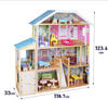 Infantastic® Puppenhaus aus Holz - XXXL, 4 Spielebenen, Spielset mit Möbeln...