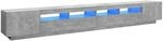 vidaXL TV-Schrank mit LED-Leuchten Betongrau 300x35x40 cm