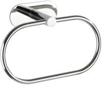 WENKO Turbo-Loc Handtuchring Orea Shine, Befestigen ohne Bohren, flexibel nach Oben