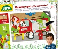 Lena 65836 - Hammerspiel Feuerwehr, Nagelspiel mit 38 farbigen Teilen & 16