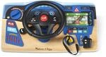 Melissa & Doug - Vroom and Zoom Armaturenbrett aus Holz, Mit Lenkrad, Licht und