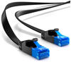 deleyCON 0,25m CAT6 Flaches Netzwerkkabel 1000 Mbit Gigabit LAN - Cat 6 RJ45...