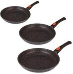 Kamberg &ndash; 0008019 &ndash; Set aus 3 Pfannen mit 20/24/28 cm &ndash; Abnehmbarer Griff &ndash;