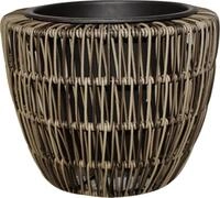 TrendLine Polyrattan Pflanztopf &Oslash; 24 x 20 cm braun K&ouml;rbe, Blument&ouml;pfe, k&auml;sten &