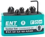ENT 26518 5-tlg. Aufsteckversenker-Set HSS, Durchmesser (d) 2,5-4,5 mm, E 90&deg;, in