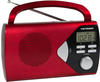 MOOOV 477201 Tragbares Radio mit Griff mit Batteriebetrieb On-Screen-Display, Rot