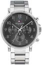 Tommy Hilfiger Multi Zifferblatt Quarz Uhr f&uuml;r Herren mit Silbernes Edelstahlarmband