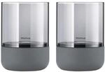 blomus Windlicht Set 2 St&uuml;ck -Calma- | Farbe Steel Gray & Smoke | Gr&ouml;&szlig;e XS