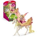 Schleich BAYALA | Feya mit Pegasus-Einhorn 70568 | Elfe mit Spiegel & Einhorn samt