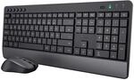 Trust Trezo Tastatur Maus Set Kabellos 2.4 GHz, Deutsches Layout QWERTZ 