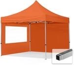 TOOLPORT Faltpavillon Faltzelt Pavillon 3x3m - 2 Seitenteile Aluminium 32mm...