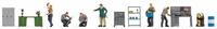 NOCH&reg; Figuren-Themenwelt &bdquo;Werkstatt, Modelbaufiguren f&uuml;r H0, 1:87, ideal f&uuml;r
