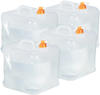 Relaxdays Faltbarer Wasserkanister 4er Set, 20 l, Faltkanister mit Hahn, BPA-frei,