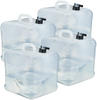 Relaxdays Faltbarer Wasserkanister 4er Set, Faltkanister mit Hahn, BPA-frei,