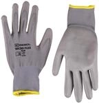 Gebol Arbeitshandschuh Micro-Flex Gr 8 aus Nylon mit PU-Beschichtung, grau, 528910